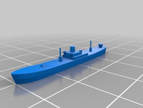 düşük poli liberty gemi 3d baskı 3d print model - Mito3D