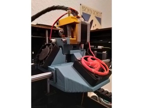 e3d v6 40mm fan shroud custom replicator carriage printer parts 3d print model - Mito3D
