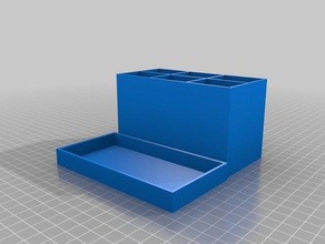 my customized adjustable tackle box tray lid diy 3d print model - Mito3D