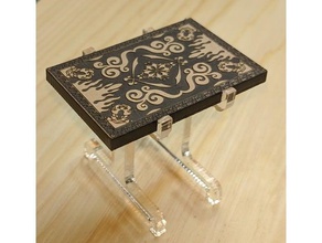 laser cut flying carpet miniw stand surface art separate games dnd miniature prop dungeons dragons 3d print model - Mito3D
