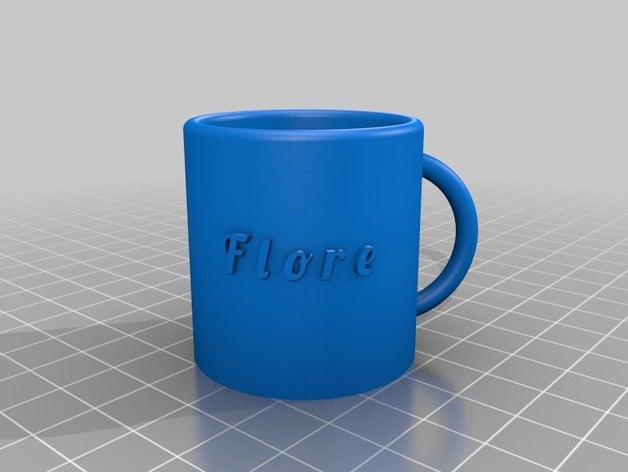 tasse flore cocina de comedor personalizado 3D print model - Mito3D