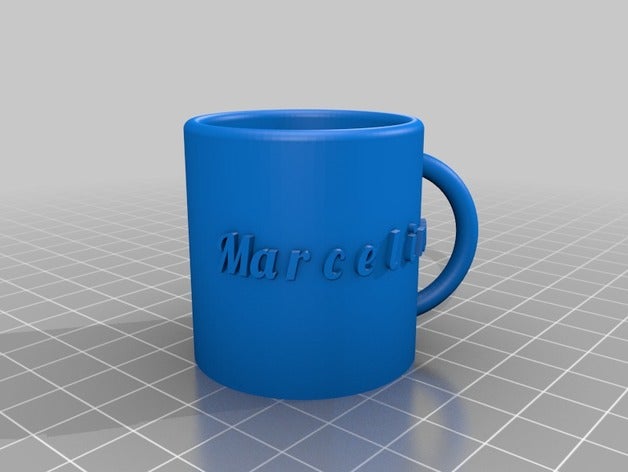 tasse marcelina cuisine à manger personnalisé 3D print model - Mito3D