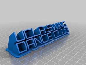 ucla swing dance club sign office customized 3d print model - Mito3D