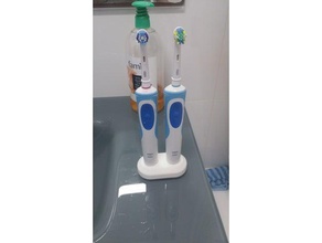dent sarrasins titulaire stand oral-b braun jambes salle de bain 3d print model - Mito3D