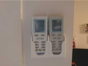 two air conditioner remotes wall mount organization 3d print model - Mito3D