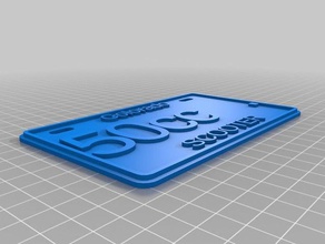 mi personalizados scooter placa de la licencia los juguetes juegos 3d print model - Mito3D