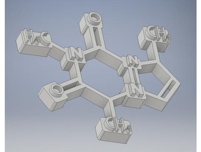 caffeine molecule 3d printing 3d print model - Mito3D