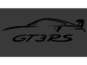 porsche gt3rs-logo 3d drucken 3d print model - Mito3D