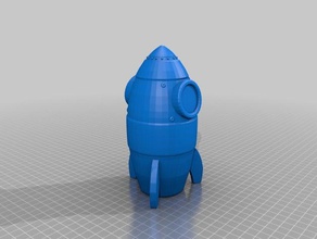 rocket lamp decor 3d print model - Mito3D