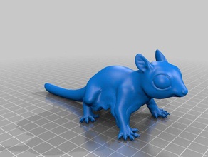ja planador do açúcar animais figurine esquilo voador marsupial de estimação jardim zoológico 3d print model - Mito3D