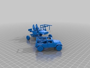 jeep wrangler uzun parçalar 3d baskı 3d print model - Mito3D