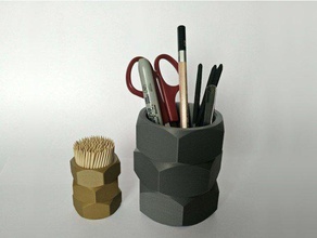 gran taza de nueces penspencilstools titular palillo dientes la oficina lápiz copa un sostenedor pluma soporte herramienta 3d print model - Mito3D