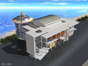 beach house buildings structures architectural architecture art 3d print model - Mito3D