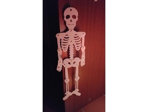 skeleton 2d art halloween decoration skeleteon 3d print model - Mito3D