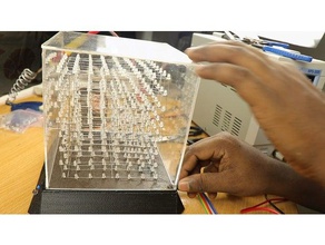 8 led cube diy arduino pov 3d print model - Mito3D