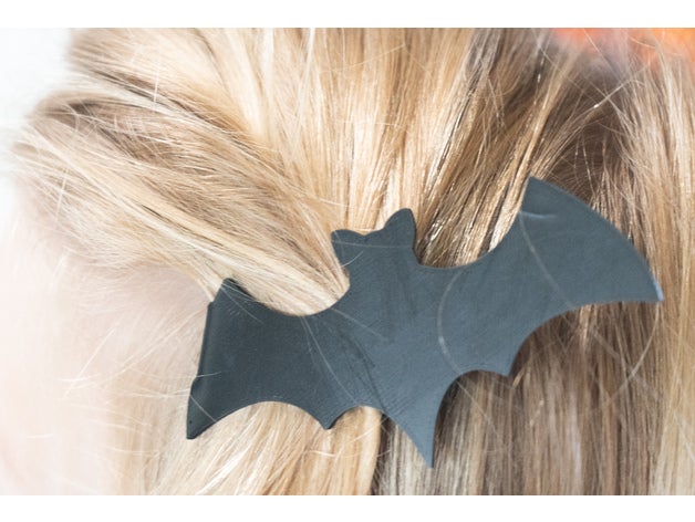 bate barrette de halloween accesorios clip cabello prop 3D print model - Mito3D