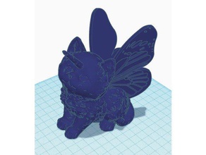 Einhorn-Kätzchen Schmetterling 3d drucken 3d print model - Mito3D