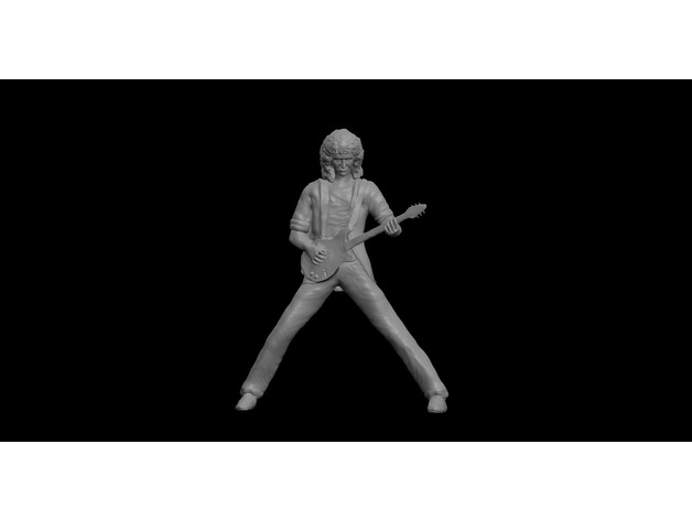 brian may sculpt sculptures bohemian rhapsody guitar pose queen wembley 3D print model - Mito3D