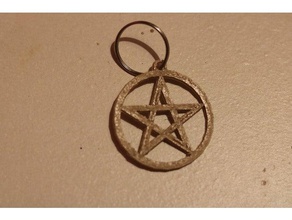 pentagram keychain keychains magic quick simple supernatural switch 3d print model - Mito3D