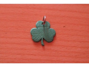 kleeblatt keychain Schlüsselanhänger grün Irland irische keyring schnell einfach klein st patricks Tag 3d print model - Mito3D
