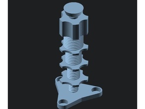 telescoping height adjuster parts 3d print model - Mito3D