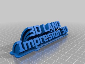 3d land 2-Zeile name der Platte office angepasst 3d print model - Mito3D