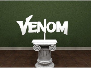 venom logo signs logos 3dpicks awesome cool easy print marvel stand 3d print model - Mito3D
