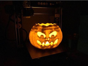 puramente mal de abóbora decoração o dia das bruxas a halloween jack-o-lantern 3d print model - Mito3D