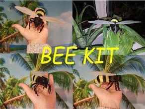 abelha kit 1 2 asas dobráveis animais articulada erro crianças voar inseto brinquedo 3d print model - Mito3D