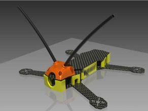 zmr250 antenna rx monte rc i veicoli titolare scarabeo tentacolo drone quadcopter 3d print model - Mito3D