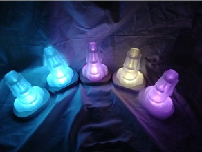 tealight moai sanat masa lambası led lamba tutucu 3d print model - Mito3D