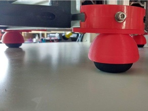 squash feet 2020 kossel 3d printer accessories xl rubber ball 3d print model - Mito3D