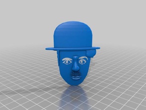 watch out charlie chaplin up trees signs logos 3d print model - Mito3D