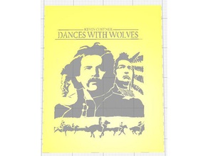 cowboy movie stencils set 7 2d art blazing saddles clint eastwood movies dance john wayne tombstone western wolf wolves 3d print model - Mito3D