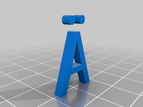 Alman 20 mm boyutlarını ölçeklendirme mektuplar işaretler logoları 3d harfler yazı tipi tipleri 3d print model - Mito3D