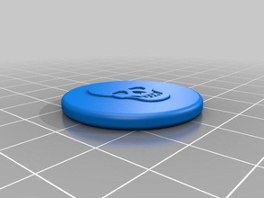 crânio token brinquedo jogo os acessórios roleplaying mesa 3d print model - Mito3D