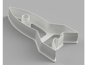 foguete cortador de cookie a cozinha jantar cookiecutter 3d print model - Mito3D