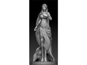elven goddess people dungeons dragons elf role playing game rpg statue tabletop gaming 3d print model - Mito3D