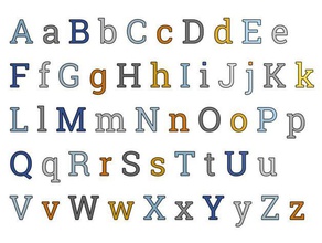 font serif lettere di 20 mm ridimensionamento scala i segni loghi 3d letters 3d, carattere tipi appassionato 3d print model - Mito3D