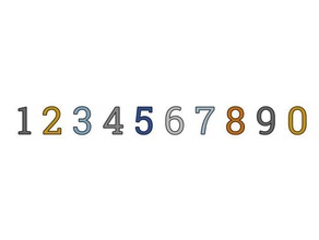 police serif chiffres de 20 mm redimensionnement la mise à l'échelle des signes les logos 3d numéros polices 3d print model - Mito3D