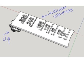 filament length indicator+clip 3d printer accessories 3d print model - Mito3D