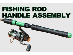 spinning rod fishing handle assembly sport outdoors pole replacement fish 3d print model - Mito3D