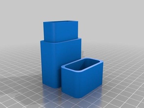 solid remote control storage box containers customized 3d print model - Mito3D