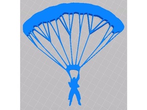 parachute 2d art mural 3d print model - Mito3D
