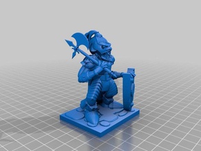 cin-axe 3d baskı 28 mm dungeons dragons fantezi minyatür Minyatürler canavar rpg 3d print model - Mito3D