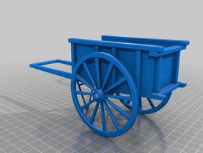 charrette familiar ao ar livre jardim agricole transporte carrinho carruagem carro de bois 3d print model - Mito3D