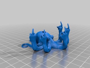 fucktopus árbol de adorno decoración el navidad adornos 3d print model - Mito3D