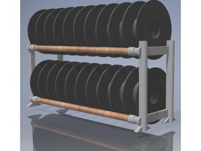 double decker filamento rack 3d la stampante accessori titolare bobina di archiviazione 3d print model - Mito3D