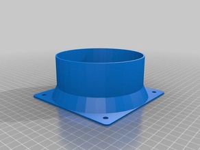 my customized tube adapter flange optional grating parametric parts 3d print model - Mito3D