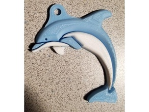 2-Farben-remix dolphin Schlüsselanhänger 2-Farben 3d print model - Mito3D